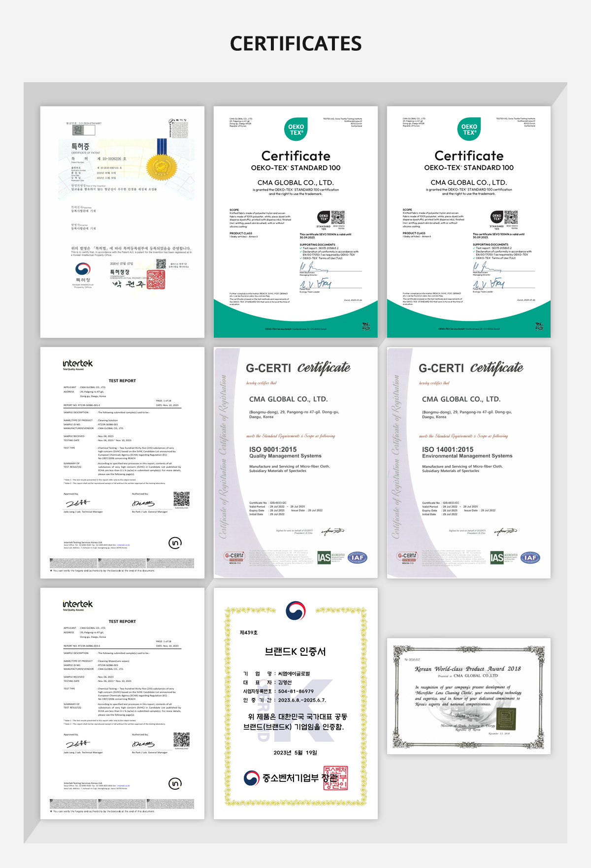 CERTIFICATES